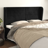 vidaXL Hoofdbord met randen 83x23x78/88 cm fluweel lichtgrijs