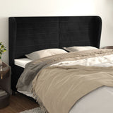 vidaXL Hoofdbord met randen 83x23x78/88 cm fluweel lichtgrijs