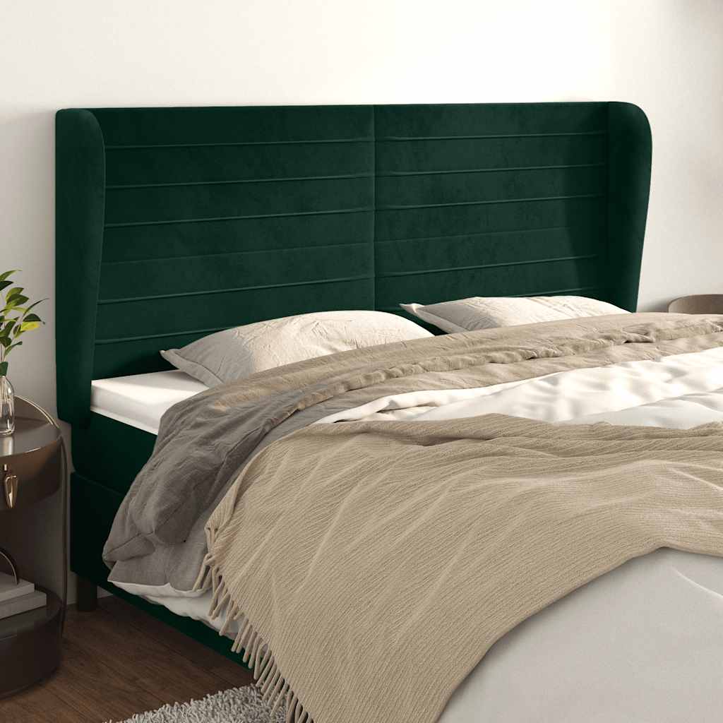 vidaXL Hoofdbord met randen 83x23x78/88 cm fluweel lichtgrijs