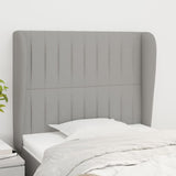 vidaXL Hoofdbord met randen 83x23x78/88 cm stof lichtgrijs