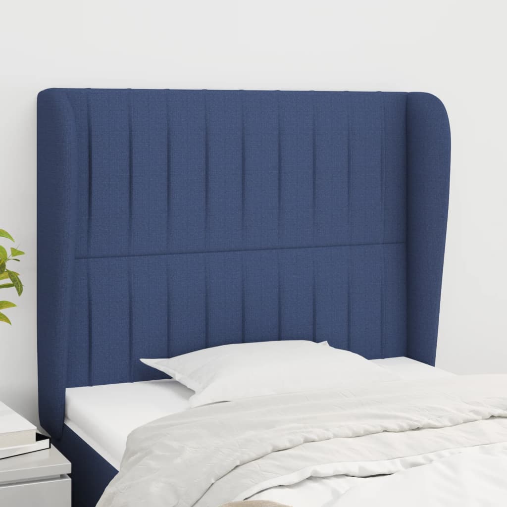 vidaXL Hoofdbord met randen 83x23x78/88 cm stof lichtgrijs