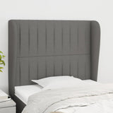 vidaXL Hoofdbord met randen 83x23x78/88 cm stof lichtgrijs