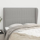 vidaXL Hoofdbord met randen 83x23x78/88 cm stof lichtgrijs