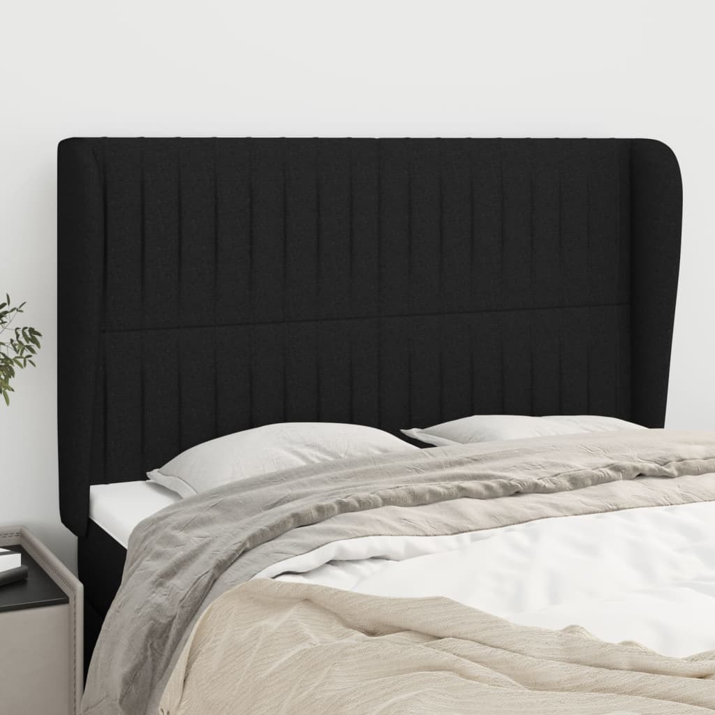 vidaXL Hoofdbord met randen 83x23x78/88 cm stof lichtgrijs