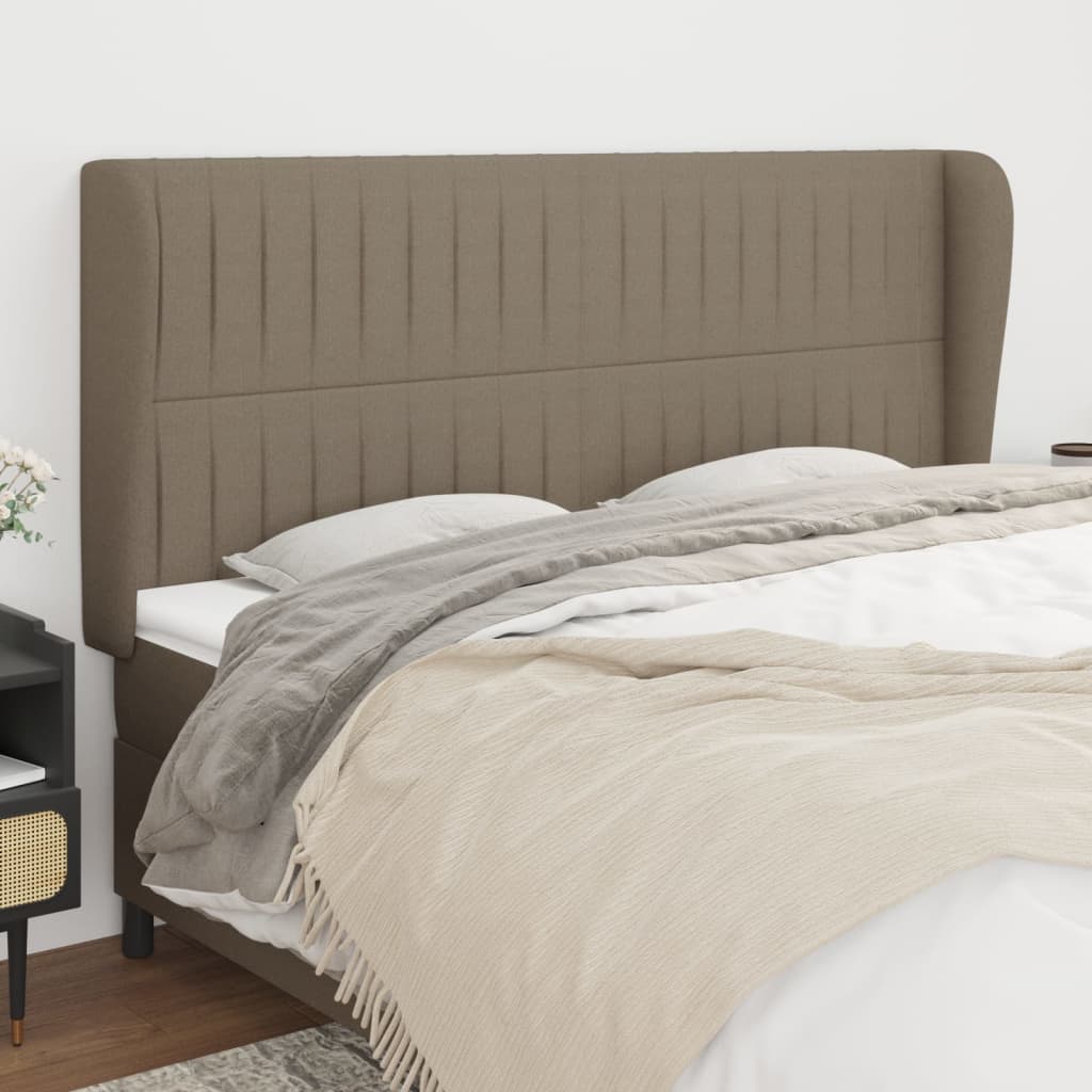 vidaXL Hoofdbord met randen 83x23x78/88 cm stof lichtgrijs