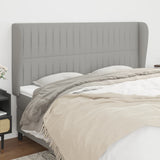 vidaXL Hoofdbord met randen 83x23x78/88 cm stof lichtgrijs