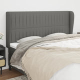 vidaXL Hoofdbord met randen 83x23x78/88 cm stof lichtgrijs