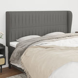 vidaXL Hoofdbord met randen 83x23x78/88 cm stof lichtgrijs