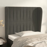 vidaXL Hoofdbord met randen 83x23x78/88 cm fluweel lichtgrijs