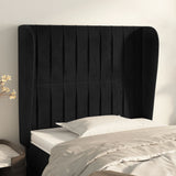 vidaXL Hoofdbord met randen 83x23x78/88 cm fluweel lichtgrijs