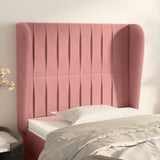 vidaXL Hoofdbord met randen 83x23x78/88 cm fluweel lichtgrijs