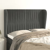vidaXL Hoofdbord met randen 83x23x78/88 cm fluweel lichtgrijs