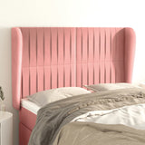 vidaXL Hoofdbord met randen 83x23x78/88 cm fluweel lichtgrijs