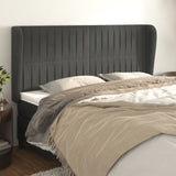vidaXL Hoofdbord met randen 83x23x78/88 cm fluweel lichtgrijs