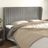 vidaXL Hoofdbord met randen 83x23x78/88 cm fluweel lichtgrijs