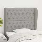 vidaXL Hoofdbord met randen 83x23x78/88 cm stof lichtgrijs