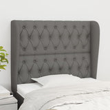 vidaXL Hoofdbord met randen 83x23x78/88 cm stof lichtgrijs