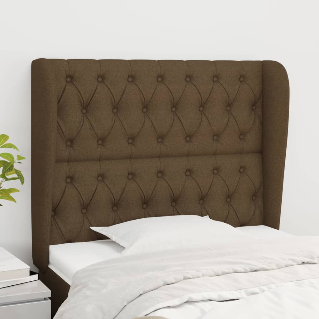 vidaXL Hoofdbord met randen 83x23x78/88 cm stof lichtgrijs