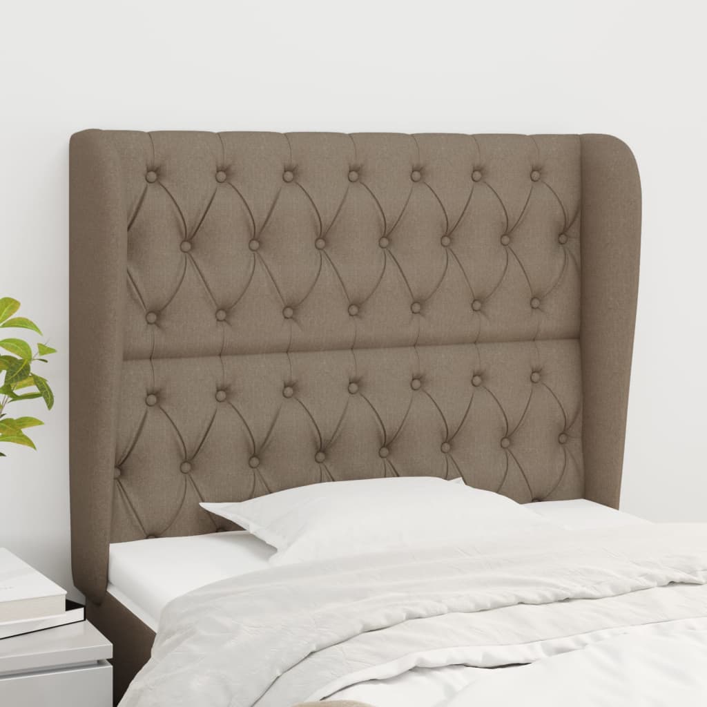 vidaXL Hoofdbord met randen 83x23x78/88 cm stof lichtgrijs