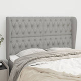 vidaXL Hoofdbord met randen 83x23x78/88 cm stof lichtgrijs