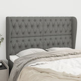 vidaXL Hoofdbord met randen 83x23x78/88 cm stof lichtgrijs
