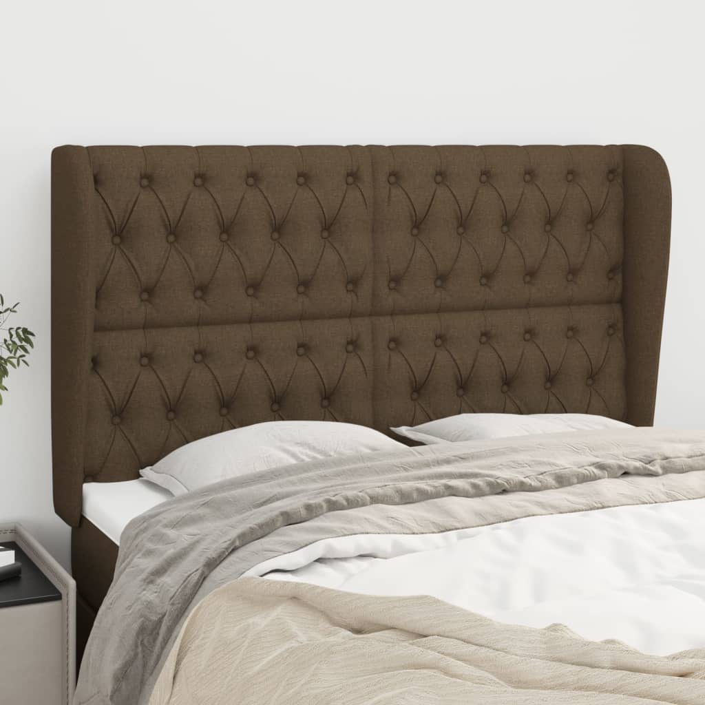 vidaXL Hoofdbord met randen 83x23x78/88 cm stof lichtgrijs