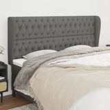 vidaXL Hoofdbord met randen 83x23x78/88 cm stof lichtgrijs