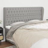vidaXL Hoofdbord met randen 83x23x78/88 cm stof lichtgrijs