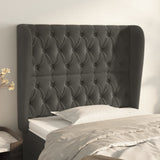 vidaXL Hoofdbord met randen 83x23x78/88 cm fluweel lichtgrijs