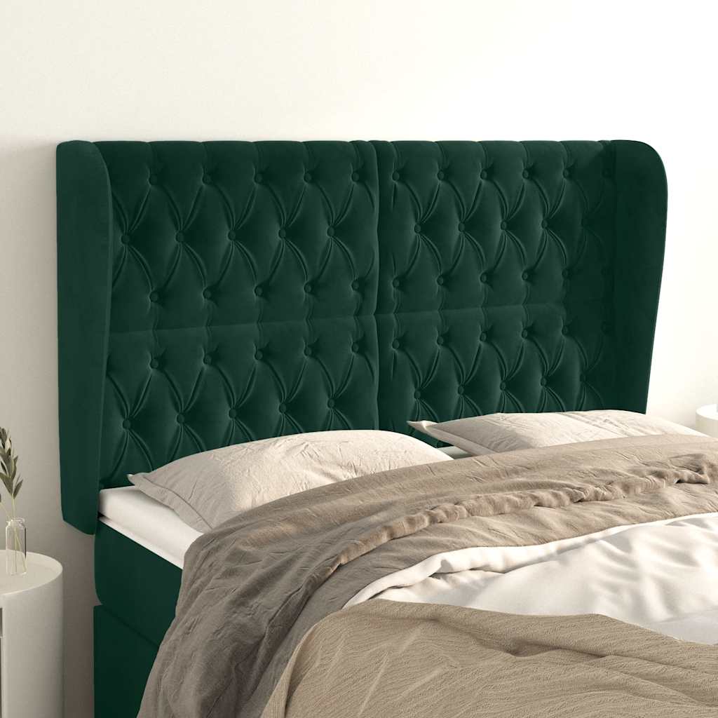 vidaXL Hoofdbord met randen 83x23x78/88 cm fluweel lichtgrijs