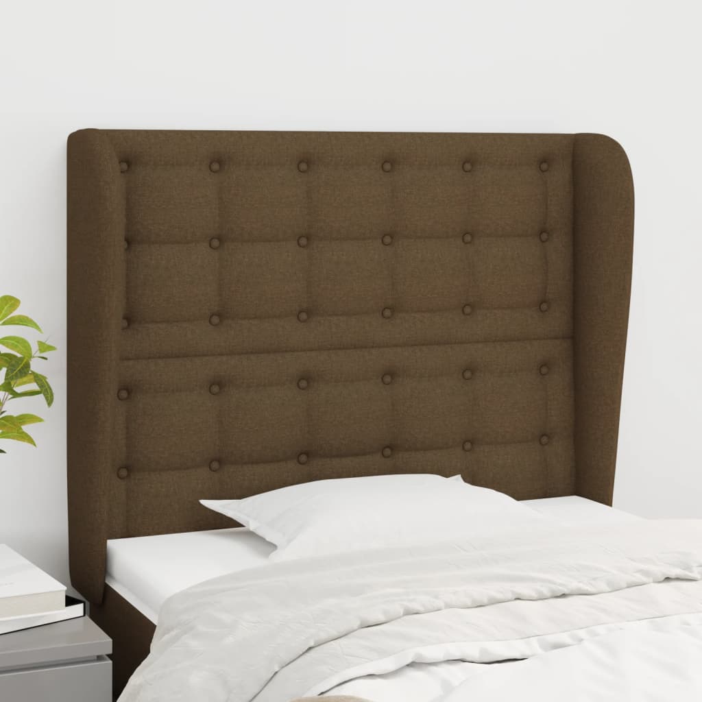 vidaXL Hoofdbord met randen 83x23x78/88 cm stof lichtgrijs