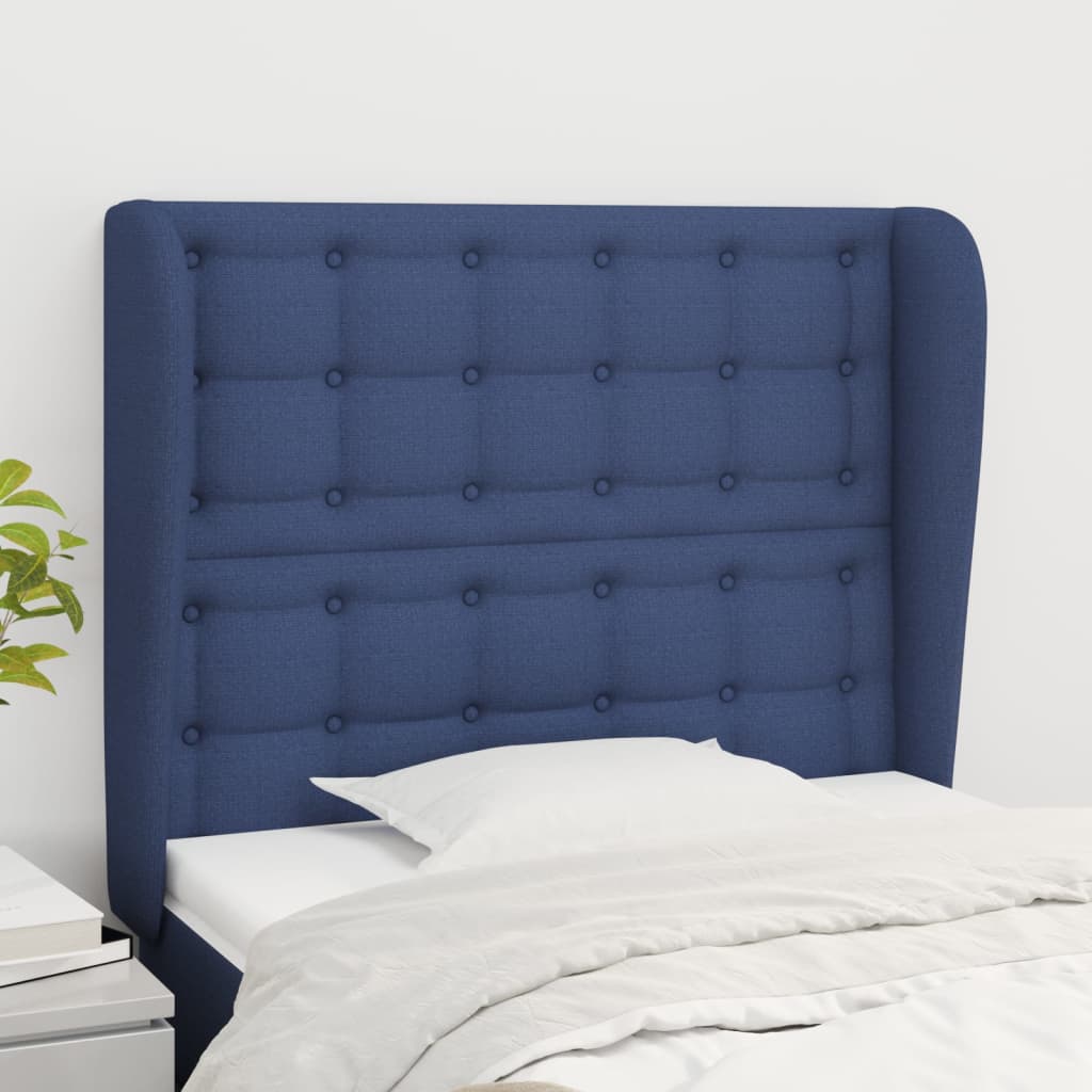 vidaXL Hoofdbord met randen 83x23x78/88 cm stof lichtgrijs