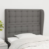 vidaXL Hoofdbord met randen 83x23x78/88 cm stof lichtgrijs