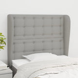 vidaXL Hoofdbord met randen 83x23x78/88 cm stof lichtgrijs