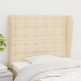 vidaXL Hoofdbord met randen 83x23x78/88 cm stof lichtgrijs