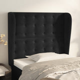 vidaXL Hoofdbord met randen 83x23x78/88 cm fluweel lichtgrijs