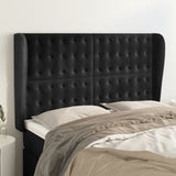 vidaXL Hoofdbord met randen 83x23x78/88 cm fluweel lichtgrijs