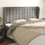vidaXL Hoofdbord met randen 83x23x78/88 cm fluweel lichtgrijs