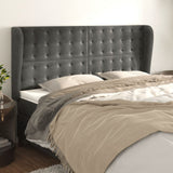 vidaXL Hoofdbord met randen 83x23x78/88 cm fluweel lichtgrijs