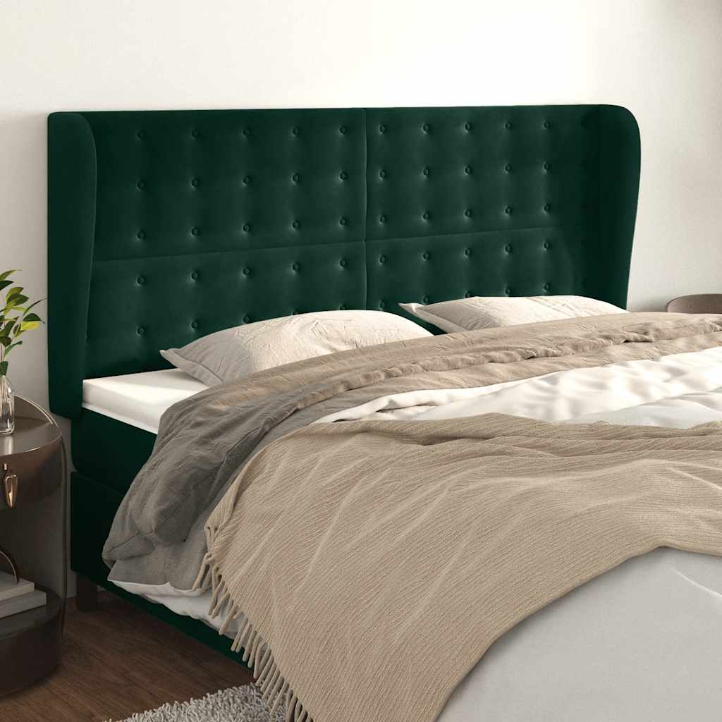 vidaXL Hoofdbord met randen 83x23x78/88 cm fluweel lichtgrijs
