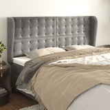 vidaXL Hoofdbord met randen 83x23x78/88 cm fluweel lichtgrijs