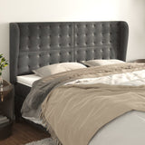vidaXL Hoofdbord met randen 83x23x78/88 cm fluweel lichtgrijs
