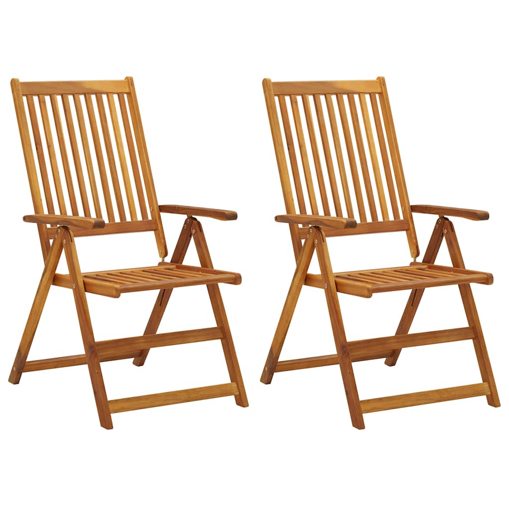 vidaXL Tuinstoelen 2 st verstelbaar massief acaciahout