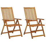 vidaXL Tuinstoelen 2 st verstelbaar massief acaciahout
