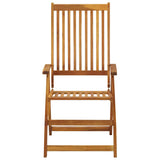 vidaXL Tuinstoelen 2 st verstelbaar massief acaciahout