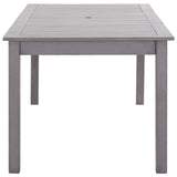 vidaXL Tuintafel 140x80x74 cm massief acaciahout greywash
