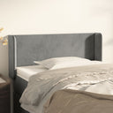 vidaXL Headboard with Edges 83x16x78/88 cm Velvet Light Gray