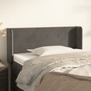 vidaXL Headboard with Edges 83x16x78/88 cm Velvet Light Gray