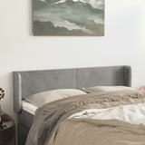 vidaXL Headboard with Edges 83x16x78/88 cm Velvet Light Gray
