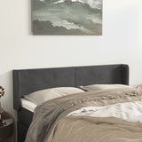 vidaXL Headboard with Edges 83x16x78/88 cm Velvet Light Gray